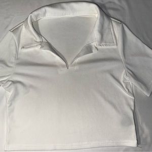 Basic White Tee Crop